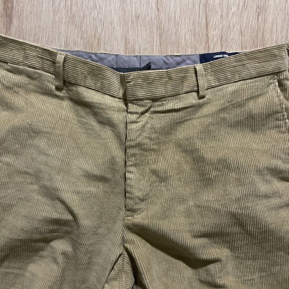Mens Lands End Brown Corduroy Pants Size 36 Straight Leg Pocket Traditional Fit - Picture 2 of 6